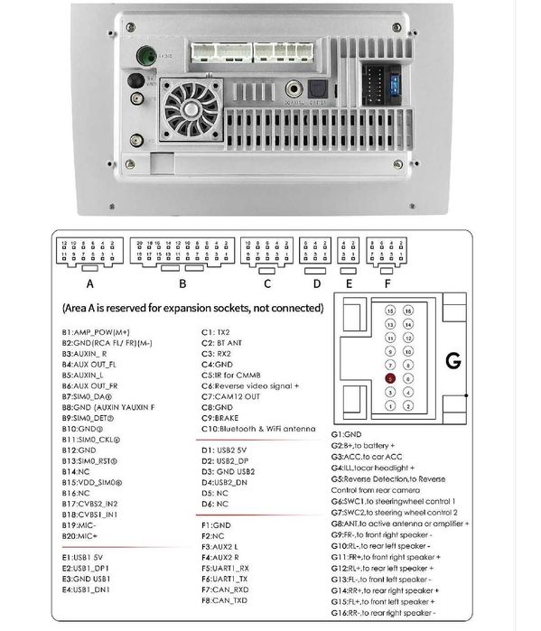 Rádio Android com GPS P2CP 4Core 2G 32G