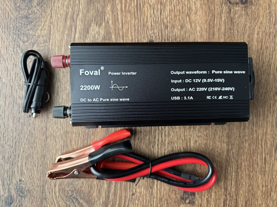 Інвертор Foval чиста синусоїда 2200w 12v