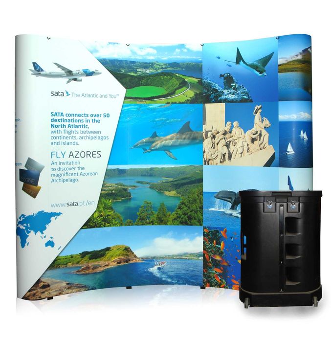 Pop Up Smart 3x3 Curvo para exposição