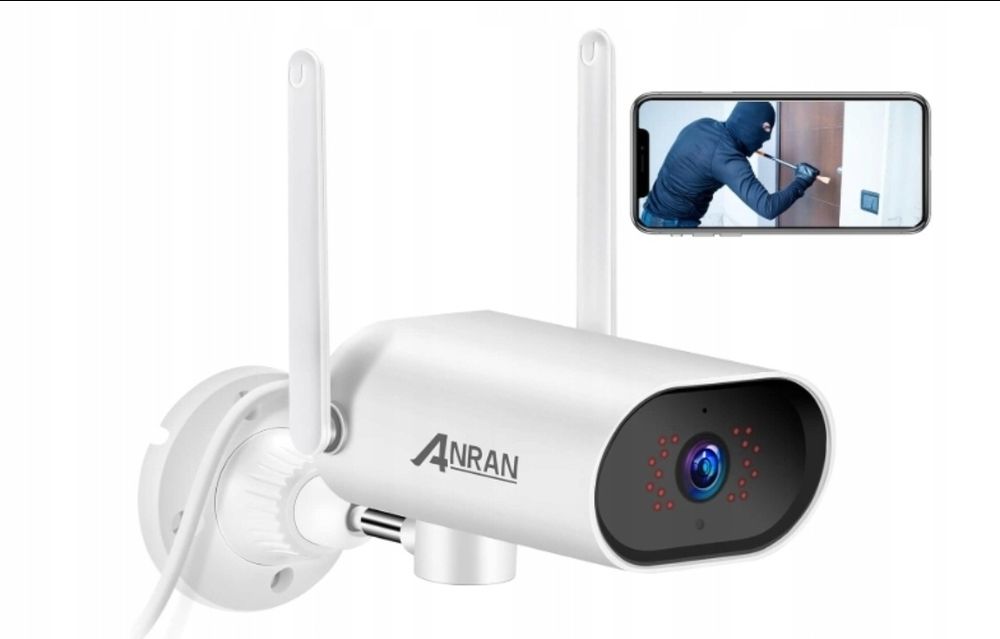 Anran B04 kamera nadzorująca WiFi HD 1080P z detekcją ruchu biała D01