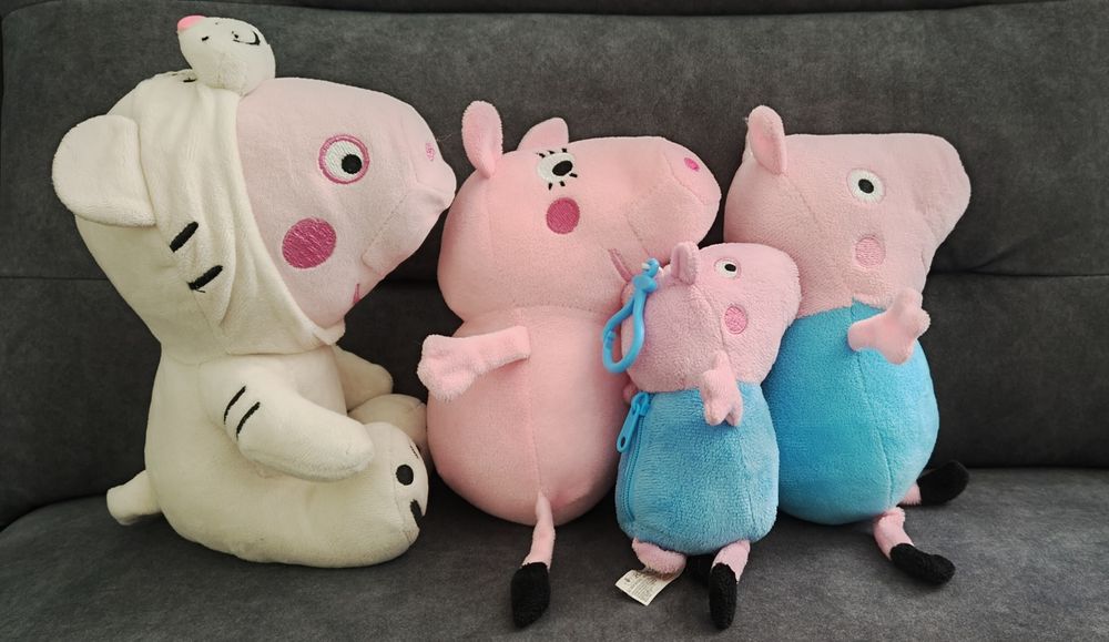 Świnka Peppa, George, zestaw maskotek