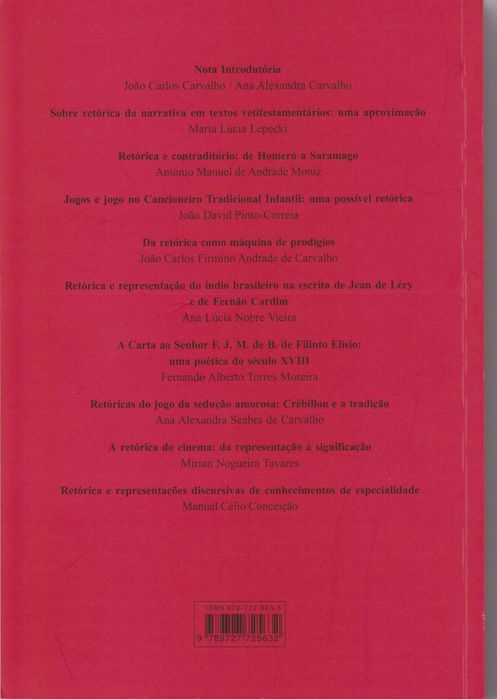 Retóricas e Outras Retóricas - João Carlos Carvalho