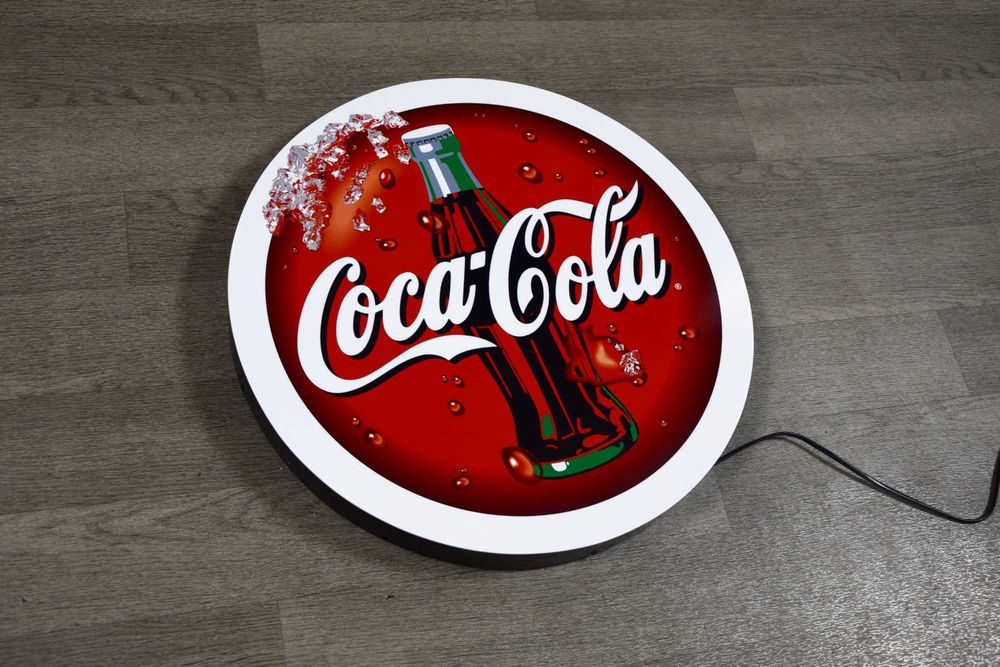 Reklama LED Coca Cola, Neon Cocacoli, Baner, Lampa, Kaseton, Plafon