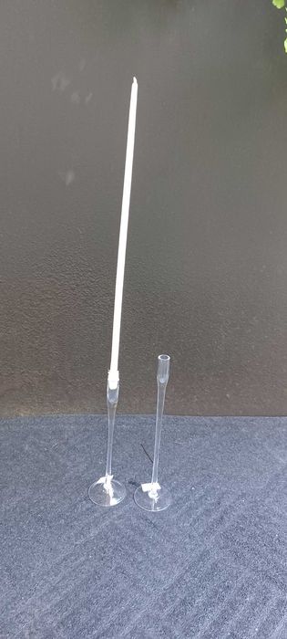 Castiçal vidro Ø1x20h