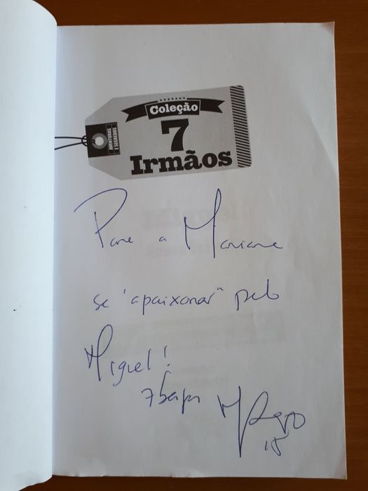 Livro 7 irmãos "Miguel Nunca Desiste", autografado