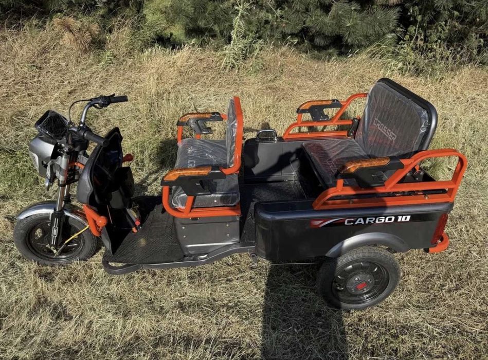 Доставка безкоштовно‼️1200w 60/38a.електричний трицикл Cargo10.