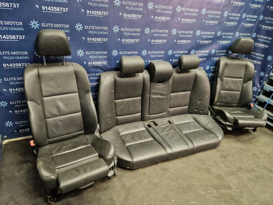Jogo de bancos usados BMW SERIE 5 E60 PACK M PRETOS PELE
