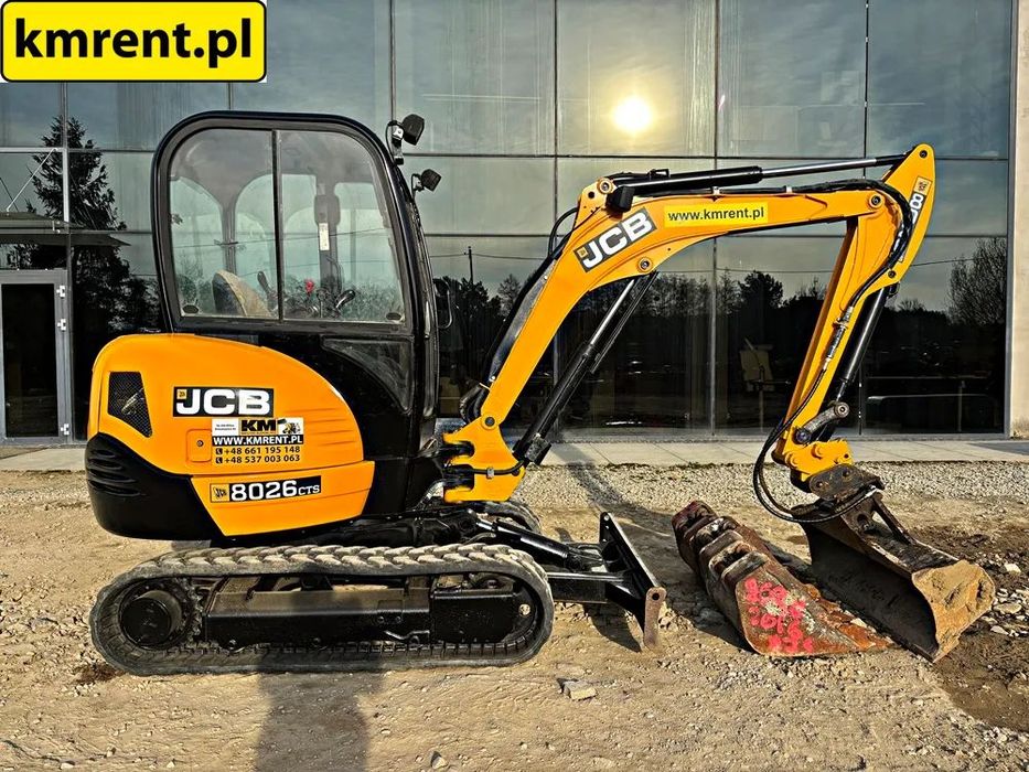 JCB 8026 MINI-KOPARKA 2016R. MTH:3517! | 8025 8018 8030 CAT 302.5 302.4 303 KUBOTA U27 YANMAR 15