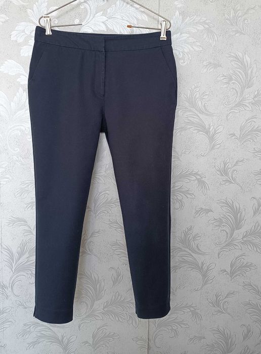 р 14/48-50 сині укорочені штани стрейчеві з високою талією Warehouse