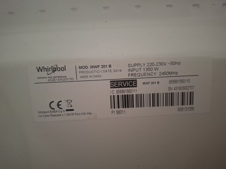 Mikrofalowka beztalerzowa Whirpool