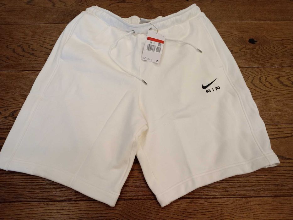 Krótkie Białe spodenki NIKE AIR 100% Bawełna