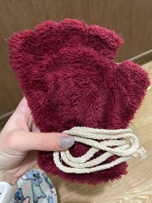 Рукавички лапки з мотузкою м’які рукавиці без пальців