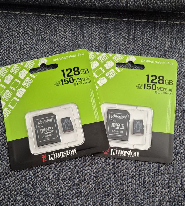 Dwie karty pamięci Kingston 128GB