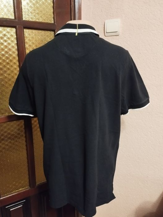 Футболка поло чорна,бавовна,чоловіча,розмір XL на 48-50розмір