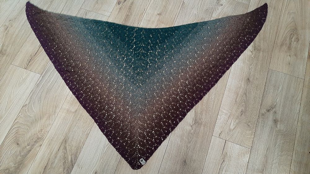Chusta HandMade szydekło ombre