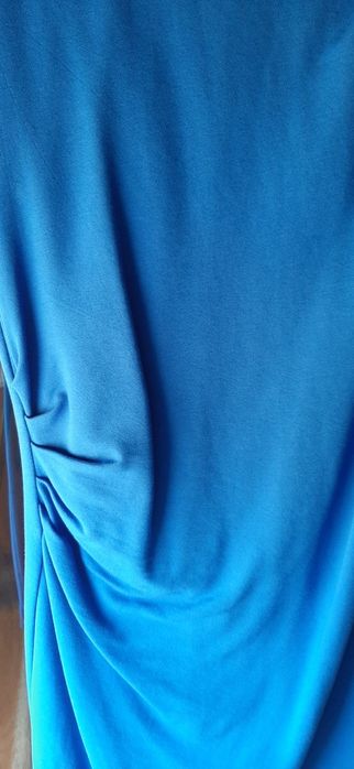 Vestido azul formal ou cerimónia Mango