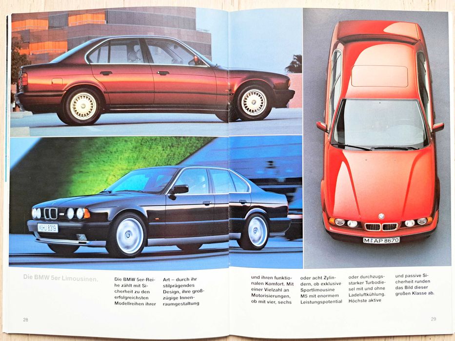 BMW Program 1994 - 3 E36, 5 E34, 7 E32, 8 E31 - prospekt 46 str. BDB