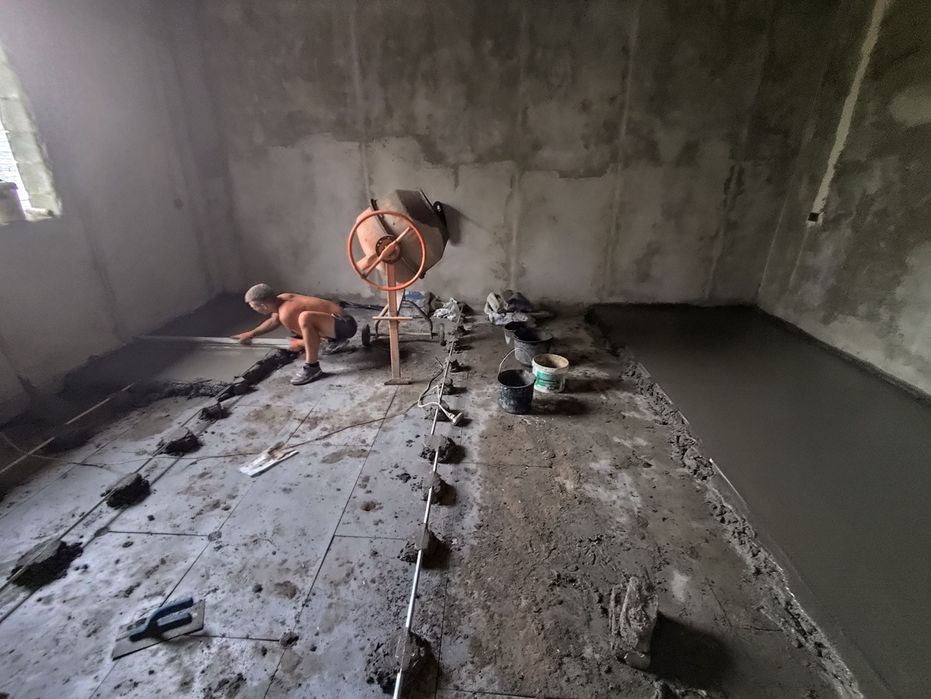 Стяжка полов.Бетонные работы. Демонтаж.