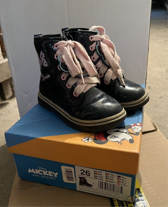 Botki przejściowe ocieplane polarem Myszka Minnie r.26