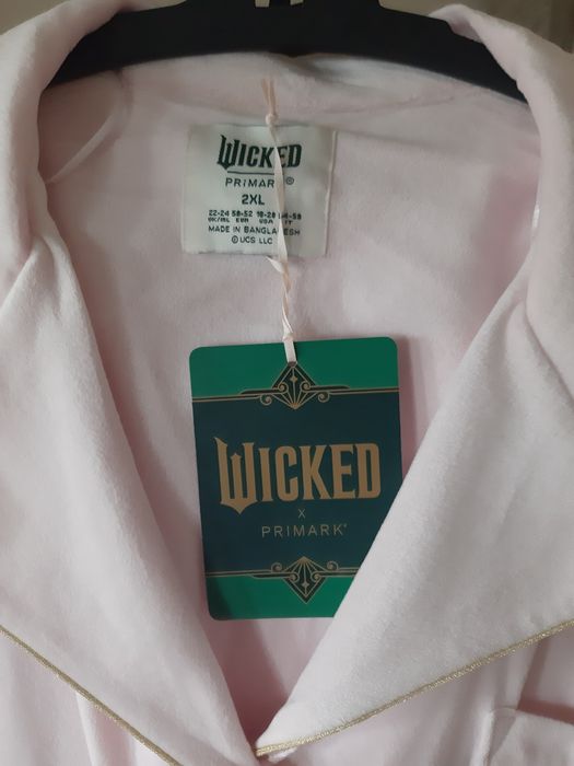 Bluza 2XL koszulowa Wicked Primark różowa limited oversize dres piżama