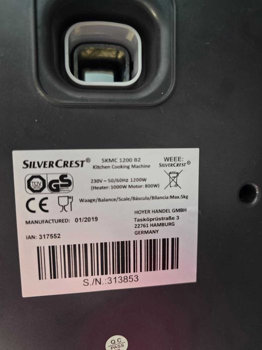 Robot kuchenny Lidlomix Silvercrest SKMC 1200 B2