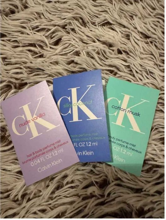 Calvin Klein Silky Coconut, Nude Vanilia, Cotton Musk - zestaw