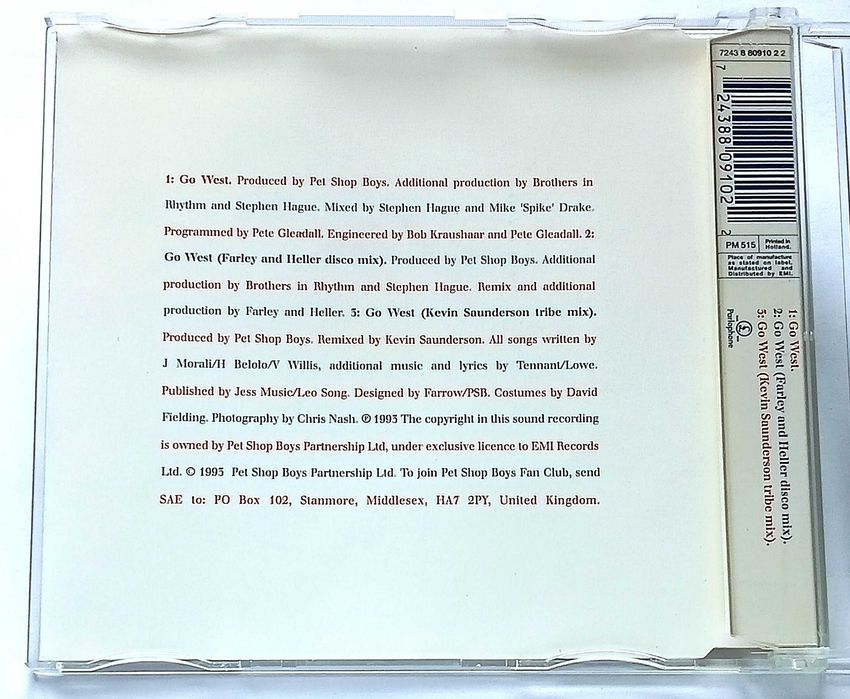 Pet Shop Boys – Go West MAXI SINGLE CD 1993