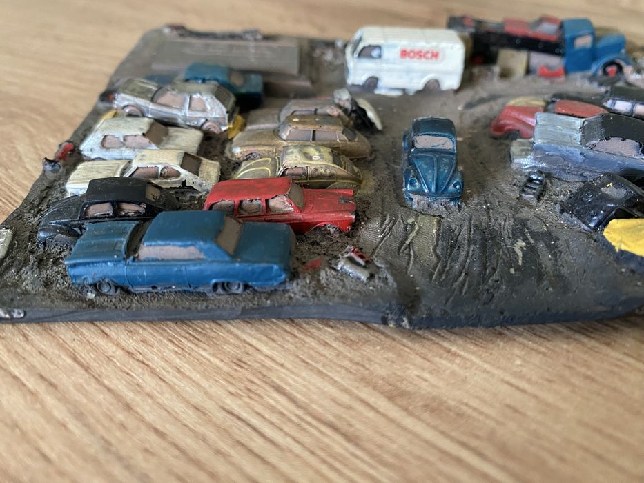DIORAMA  , makieta  - złomowisko samochodów