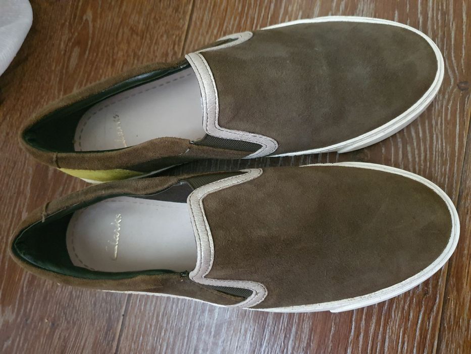 Мокасины слипоны clarks