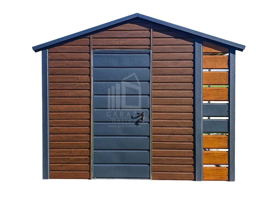 Schowek - Domek Ogrodowy 2x2,5m + wiata - Drzwi  Dach  ID629