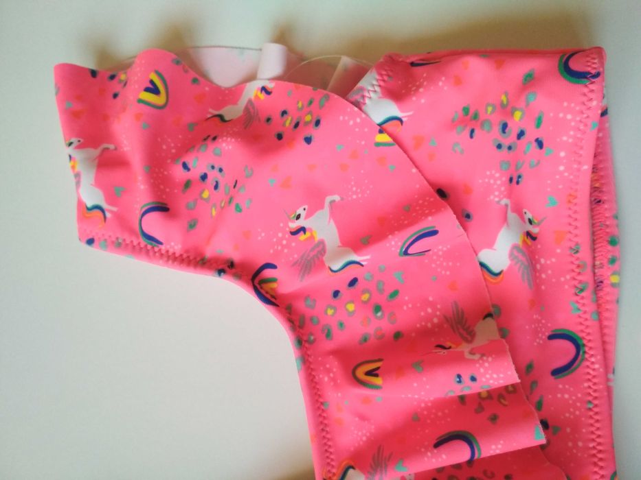 Купальник детский раздельный с единорогами для девочки 4-6-8 лет