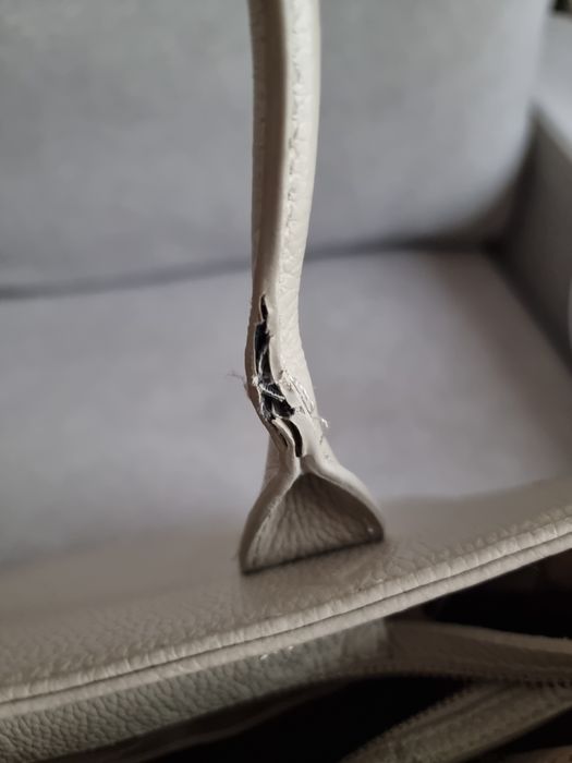 Szara skórzana torebka shopper bag Wittchen
