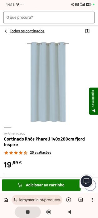 Cortinados azuis novos