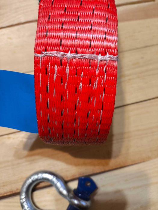 Holowniczy Pas Czerwony 6 Metrów 7,5 Ton + 2 Szekli 2,0 Ton Każda