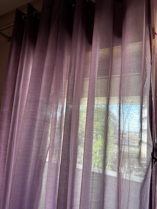 Candeeiro+Cortinados - Quarto Bebé menina