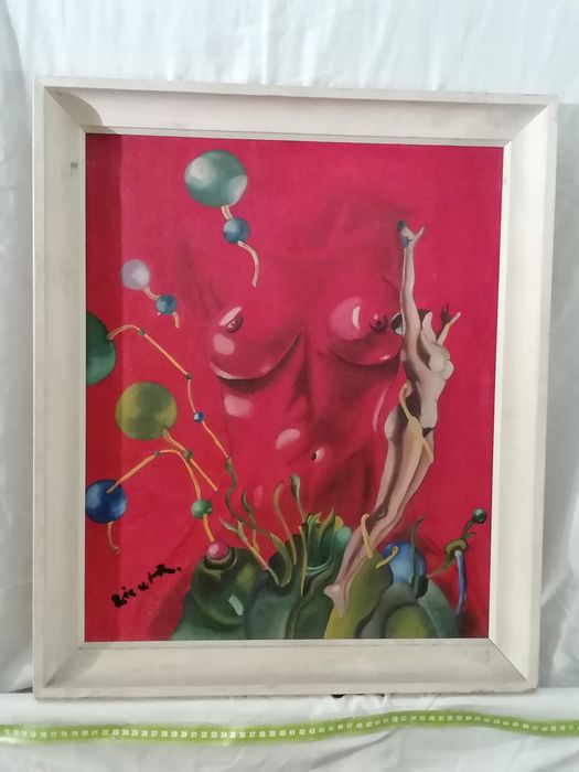 Obraz Socrealizm sygn. R. Lizut  płótno olej wym. 60x40 cm. Zamienię