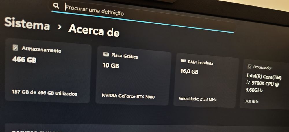 Desktop i9700k - RTX 3080 - 16gb DDR - LG fHD 27"