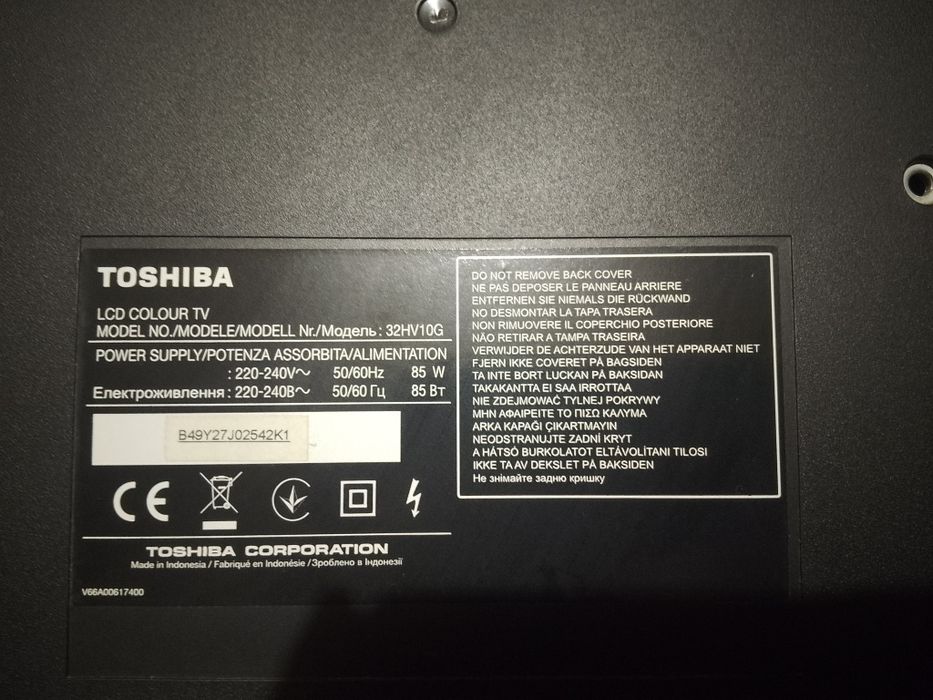 Toshiba 32HV10G (Телевізор на запчастини)