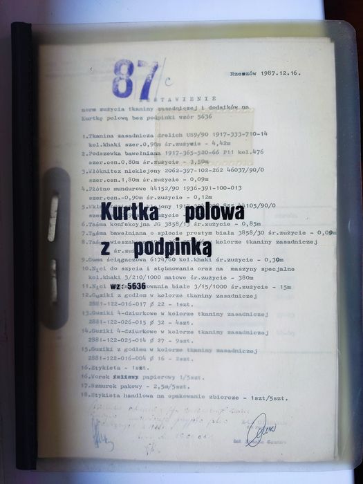 LWP wojsko PRL oryginalne dokumentacje mundurów moro mora