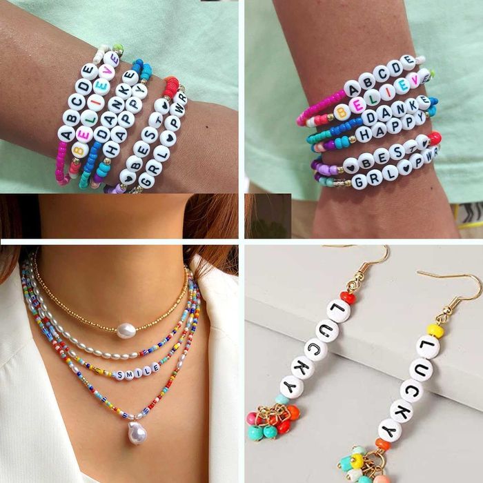 1600 Letras e símbolos para bijuteria acessórios artesanato NOVO