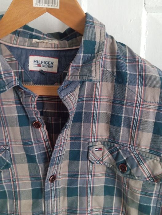 Koszula męska w kratkę marki Hilfiger Denim r. XL