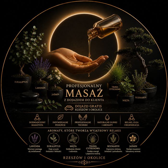 Masaż relaksacyjny lub aromaterapia