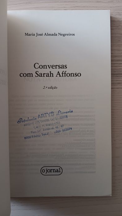 Maria José Almada Negreiros, Conversas com Sarah Affonso