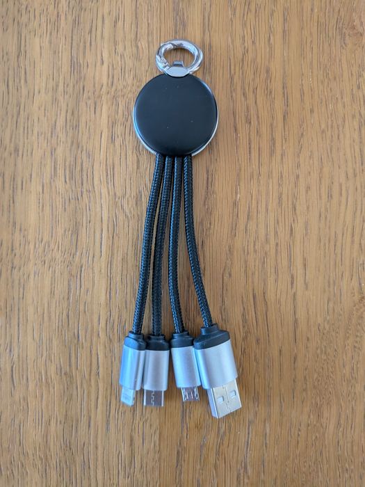 Kabel 3 w 1 USB - Lightning/Micro usb/USB-C przejściówki do ładowania