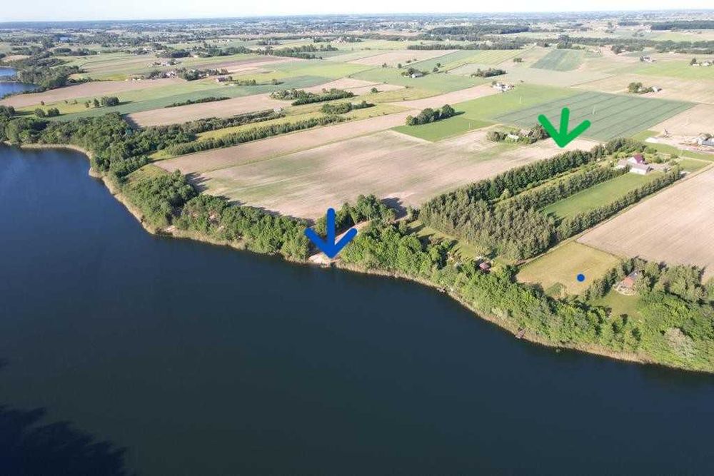 Piękna działka nad jeziorem Długim. Plaża!