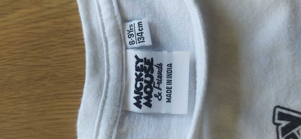 Sweat shirt branca manga comprida do Mickey - 8/9 anos