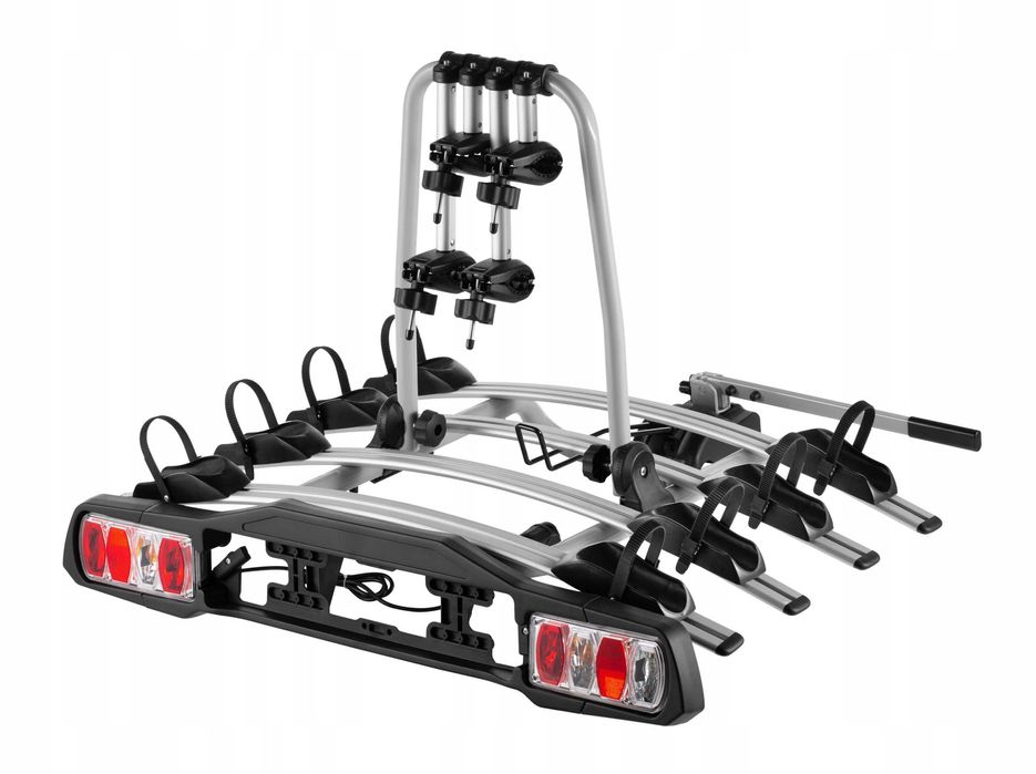 NOWY Bagażnik Rowerowy Na Hak 4 Rowery Uchylany Platforma PREMIUM JAK THULE ALUMINIUM