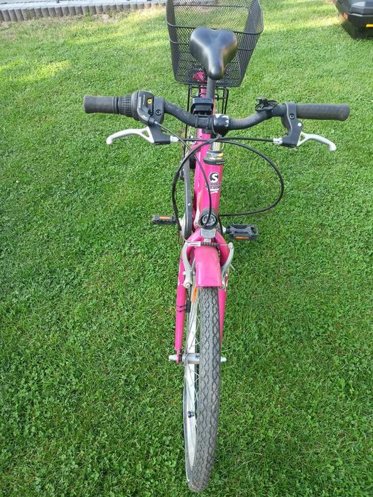 Rower miejski różowy