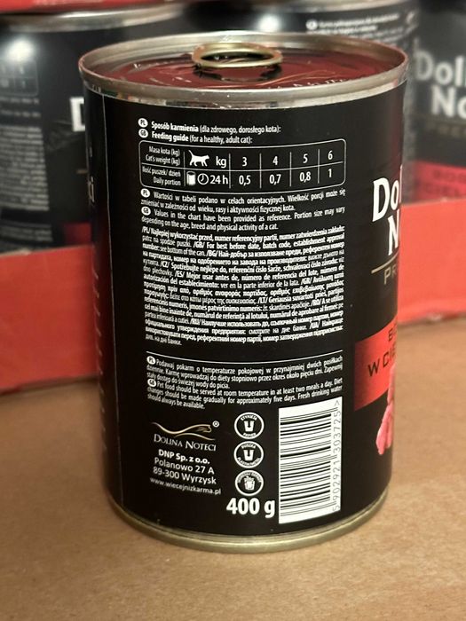 DOLINA NOTECI Premium mokra karma dla kota cielęcina 400 gram x 12