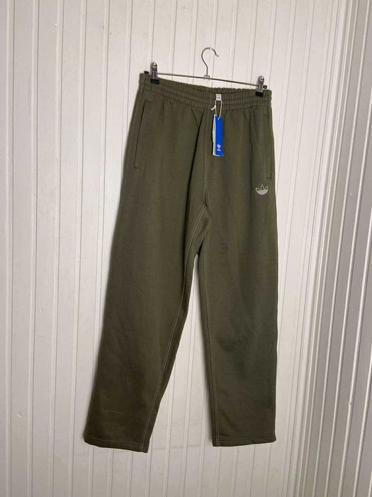 Dresy joggers męskie adidas zielone bawełniane org M